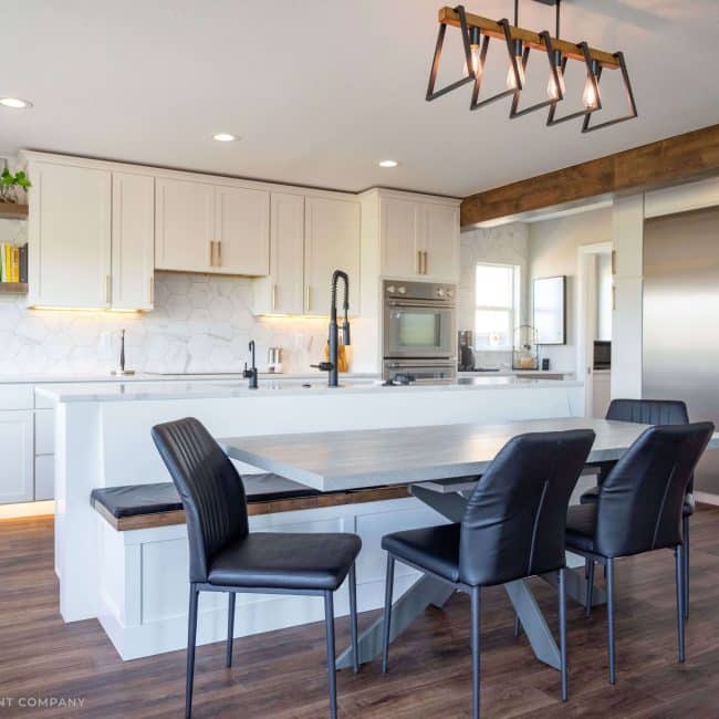 Kitchen in Completed Basement Remodel in Thornton, CO