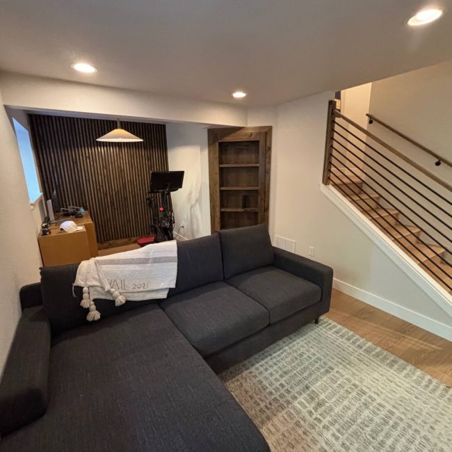 Golden Basement Renovation Completed Project
